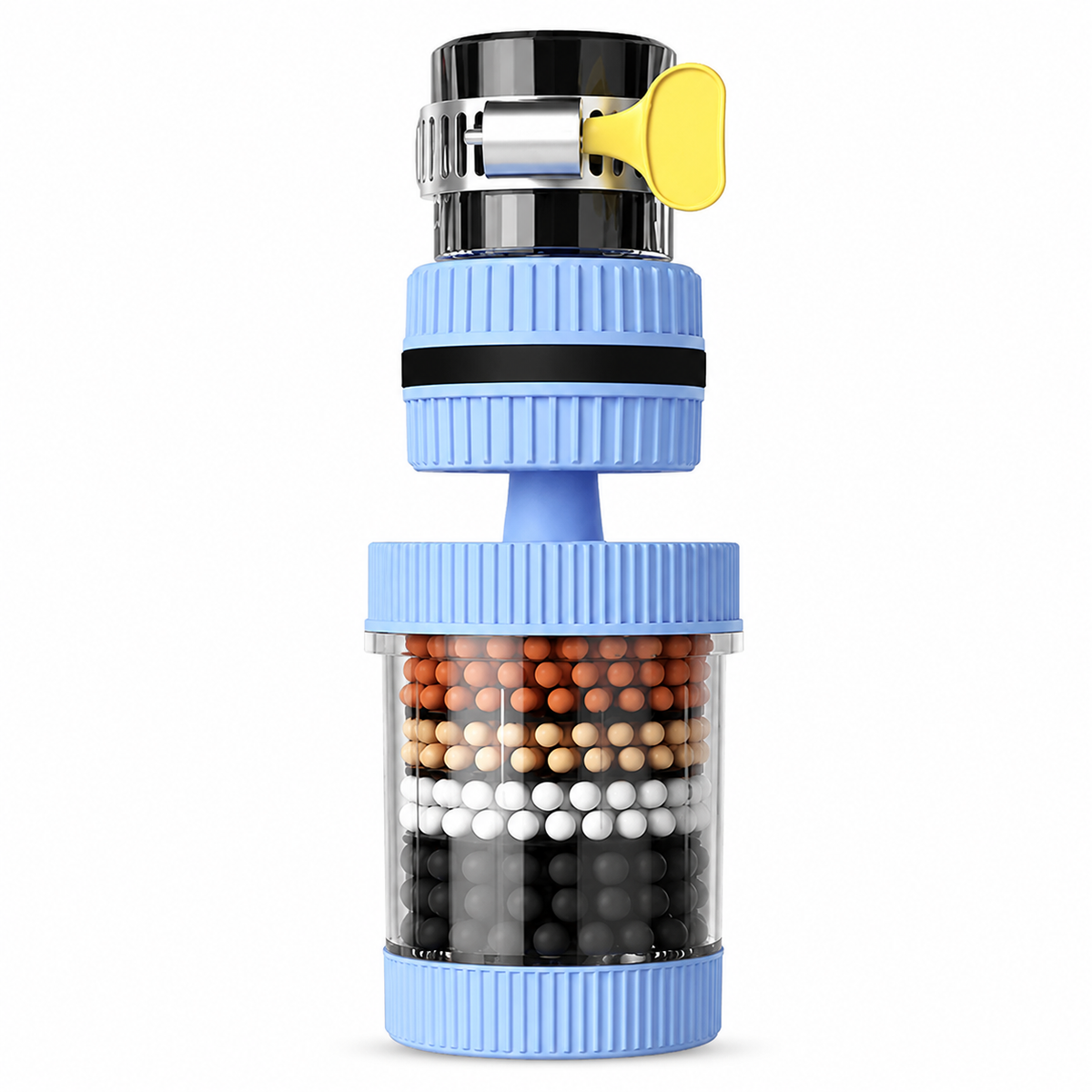 360° Rotating Kitchen Faucet Water Filter – 6-Layer Filtration, Splash-Proof Sink Sprayer for Washing Fruits, Vegetables & Dishes